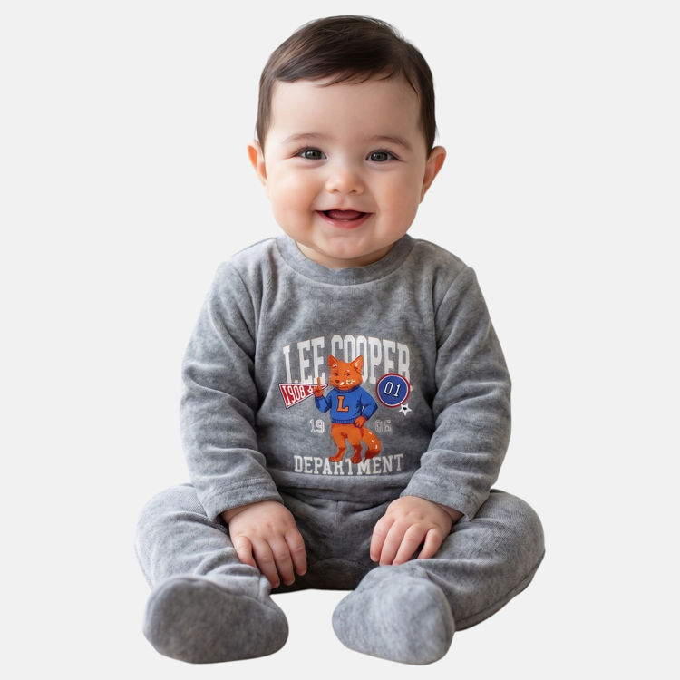 Picture of LC12483 BOYS LEE COOPER FLEECY BABYGROW 0-12 MONTHS